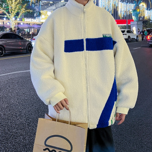 羊羔绒外套男上衣港风外套棉衣羊羔毛棉服310B-2-C05-P125控158图片