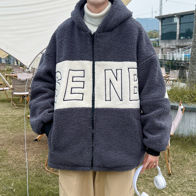 冬季羊羔绒外套男棉衣羊羔毛棉服310B-2-C02-P125控158,男装棉衣,电商A113-2
