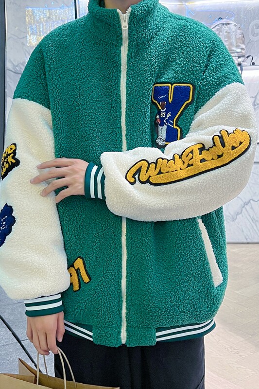 外套男羊羔毛上衣立领刺绣棉服310B-2-C01-P125控价158,男装棉衣,电商A113-2