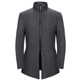 男士 欧码 休闲立领百搭青年呢风衣外套 1812 P95 2019秋季 YF15 新款