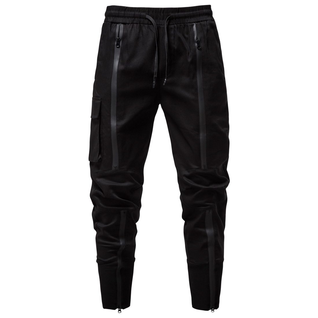 春季新款男士休闲长裤松紧腰修身束脚裤1812-YK42-P90，男装休闲裤，星座1812