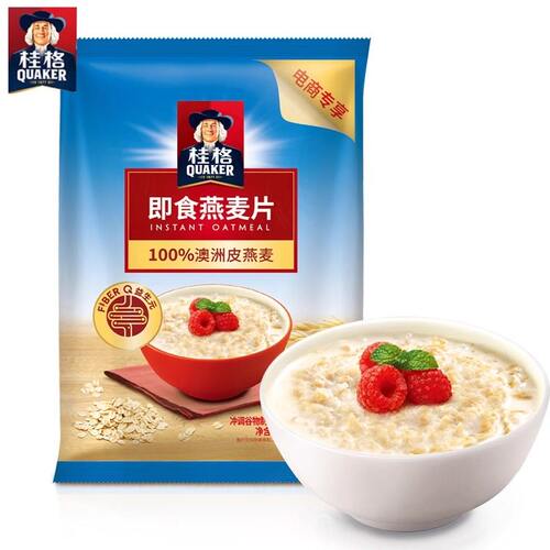 桂格燕麦片400g袋装冲调谷物制品即食纯燕麦片早餐代餐食品冲饮
