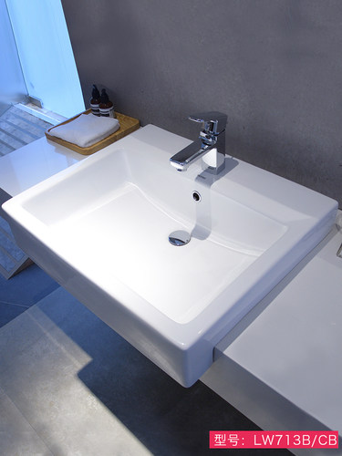 TOTO台盆LW717RCB/713RCB半埋入洗漱盆嵌入壁挂式洗脸面台盆智洁
