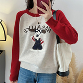 内搭 卡通减龄韩系针织衫 圆领休闲宽松松弛感毛衣女装 上衣秋冬新款