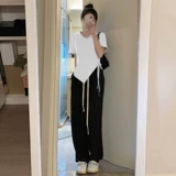 Летняя короткая футболка с коротким рукавом, французский стиль