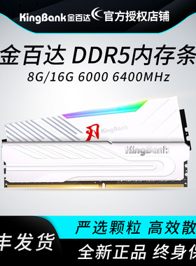 金百达国产颗粒银爵DDR5内存条16Gx2 6000c28白刃台式机内存套条
