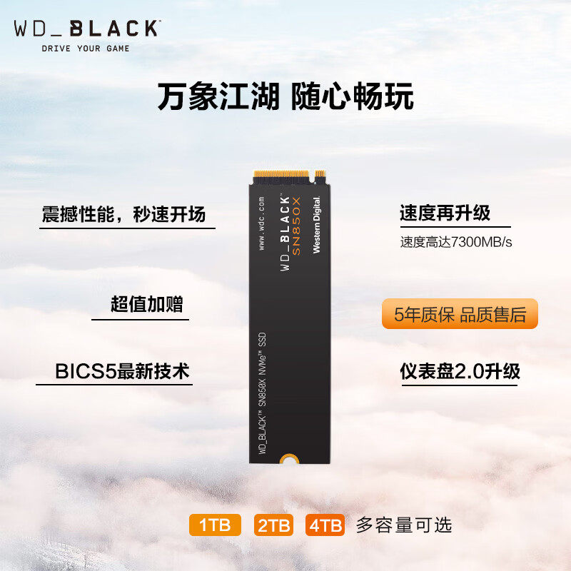 SSD M.2 NVMe WD_BLACK SN850X 2ТБ PCIe 4.0