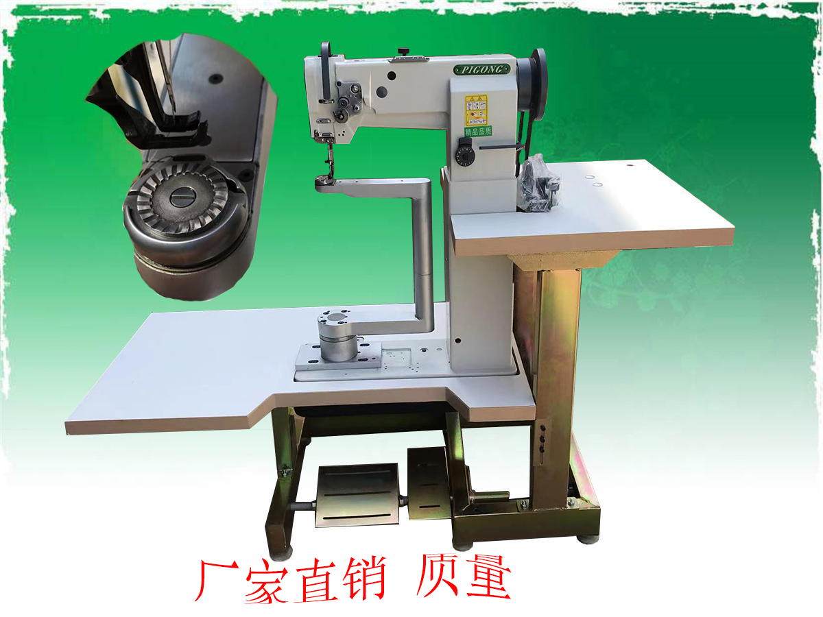 台式360度曲柱高车缝纫机工字车筒状曲臂旋转高柱车新款板脚电动