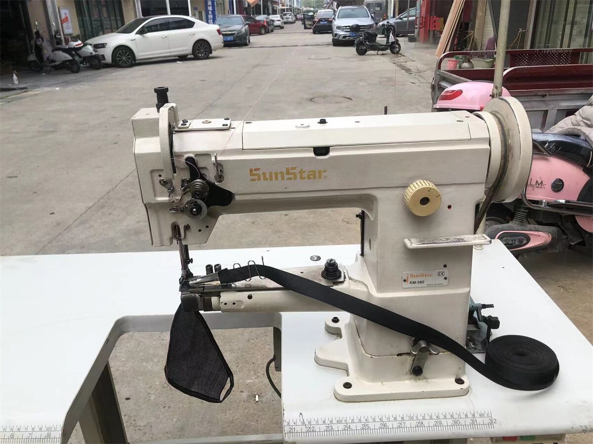 工业缝纫机韩国日星km-380型简式滚边包边机同步小嘴鞋面高头车二