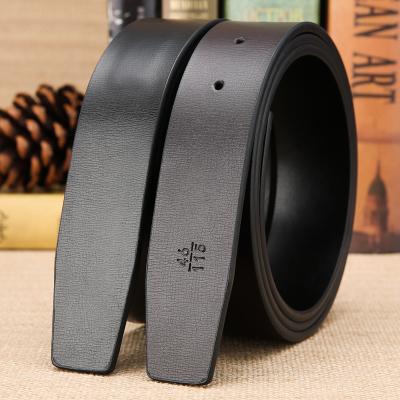 单层不带头无头带身真皮自动扣