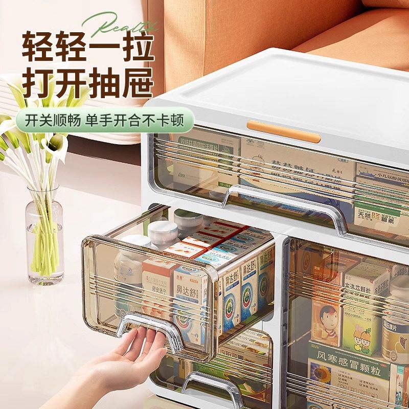 家庭装家用抽屉式多层柜药品医药箱急救整理盒收纳盒聚丙烯（pp）,收纳整理,医药箱,淘宝优惠券,粉丝福利购,淘宝优惠卷