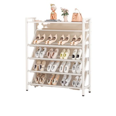 无置地式金属家用门口移动鞋架