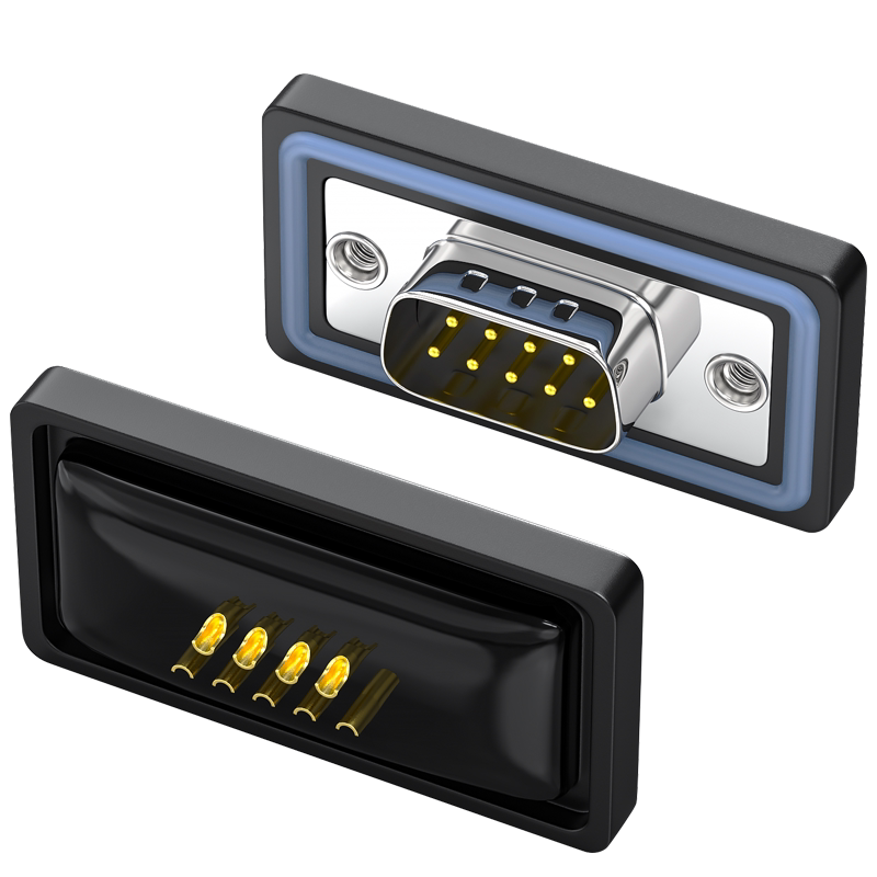 防水型DB9插座DB15母头DB25 DB26公头37针VGA/15P防水IP67连接器