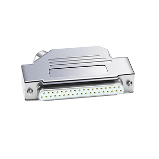 DB37焊接头37针45度金属锌合金壳D-SUB37PIN插头37P连接器接插件