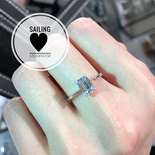 祖母绿切割 现货 人造钻石戒指 1克拉 london 香港专柜代购 carat