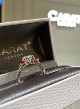 香港专柜 英国 CARAT LONDON人造宝石戒指 人工钻 人工红宝石