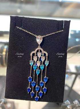 项链CARAT人造宝石女银镀金