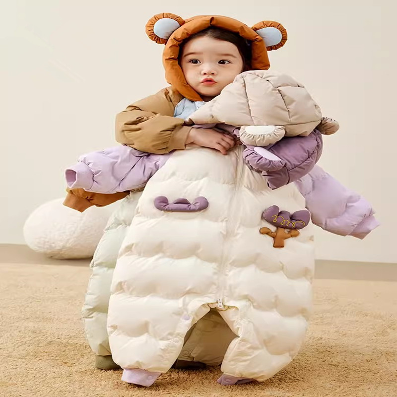 婴儿衣服宝宝连体衣羽绒