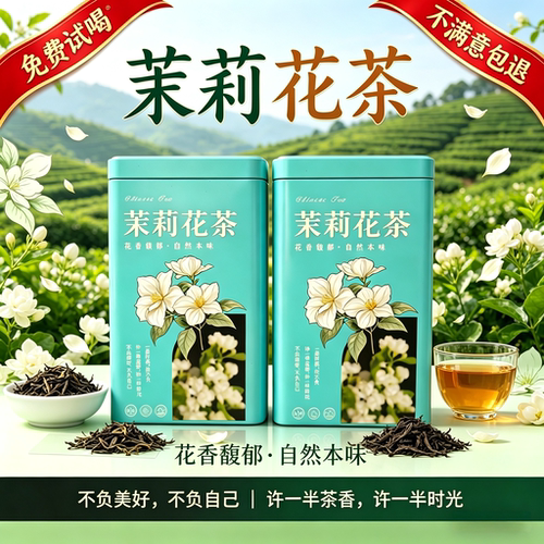 2026新茶茉莉花茶铁盒礼盒试喝