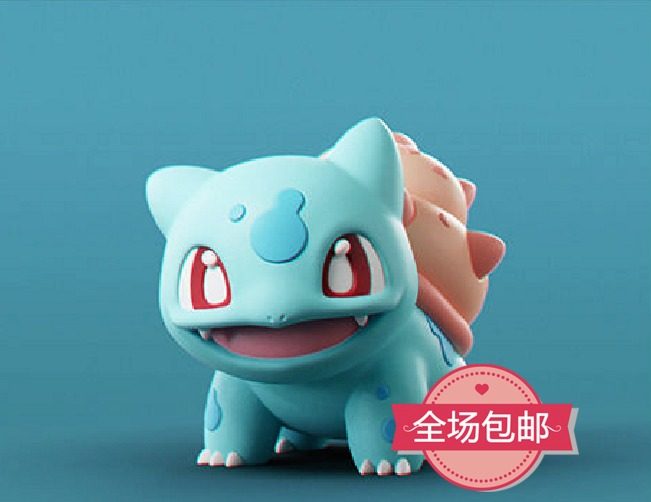 精灵宝可梦新款口袋妖怪特别版可爱御三家3d打印白模玩具摆件礼物
