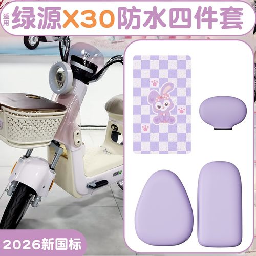 【三件套】适用绿源X30脚垫座套