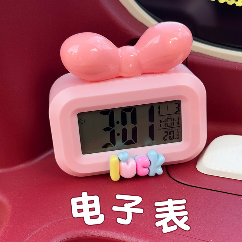 高清电动三轮车迷你电子表接送孩子电子时钟可爱装饰改造摆件粘贴