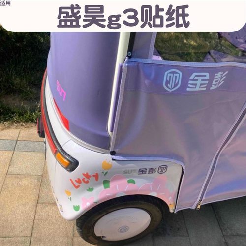 【仙女装饰】电动三轮车花花贴纸