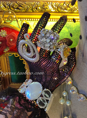 欧美小众戒指贝壳水晶手镯