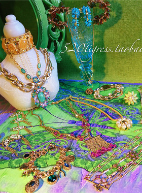 VINTAGE镀真金项链耳环