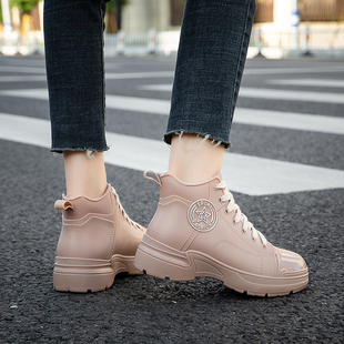 雨鞋女款夏成人时尚外穿防滑可爱短筒水鞋厚底雨靴内增高防水胶鞋