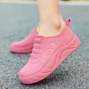 水鞋 雨鞋 内增高低帮防滑雨靴可爱初中生硅胶防滑胶鞋 成人时尚 女款