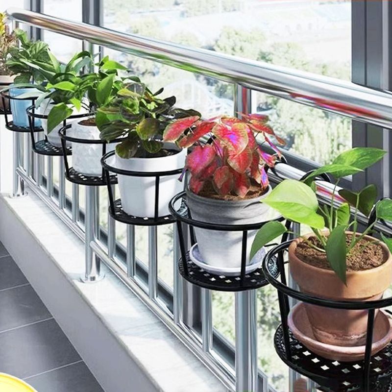 加粗栏杆花架阳台悬挂式铁艺花篮栏杆护栏窗台花盆置物架花盆承重,收纳整理,阳台置物架,淘宝优惠券,粉丝福利购,淘宝优惠卷
