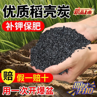 稻壳炭天然钾肥病虫害草木灰砻糠灰稻壳炭农家肥有机肥花肥