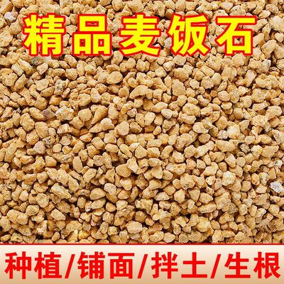 黄金麦饭石颗粒营养多肉植物铺面专用石拌盆栽种植上色控养根免洗