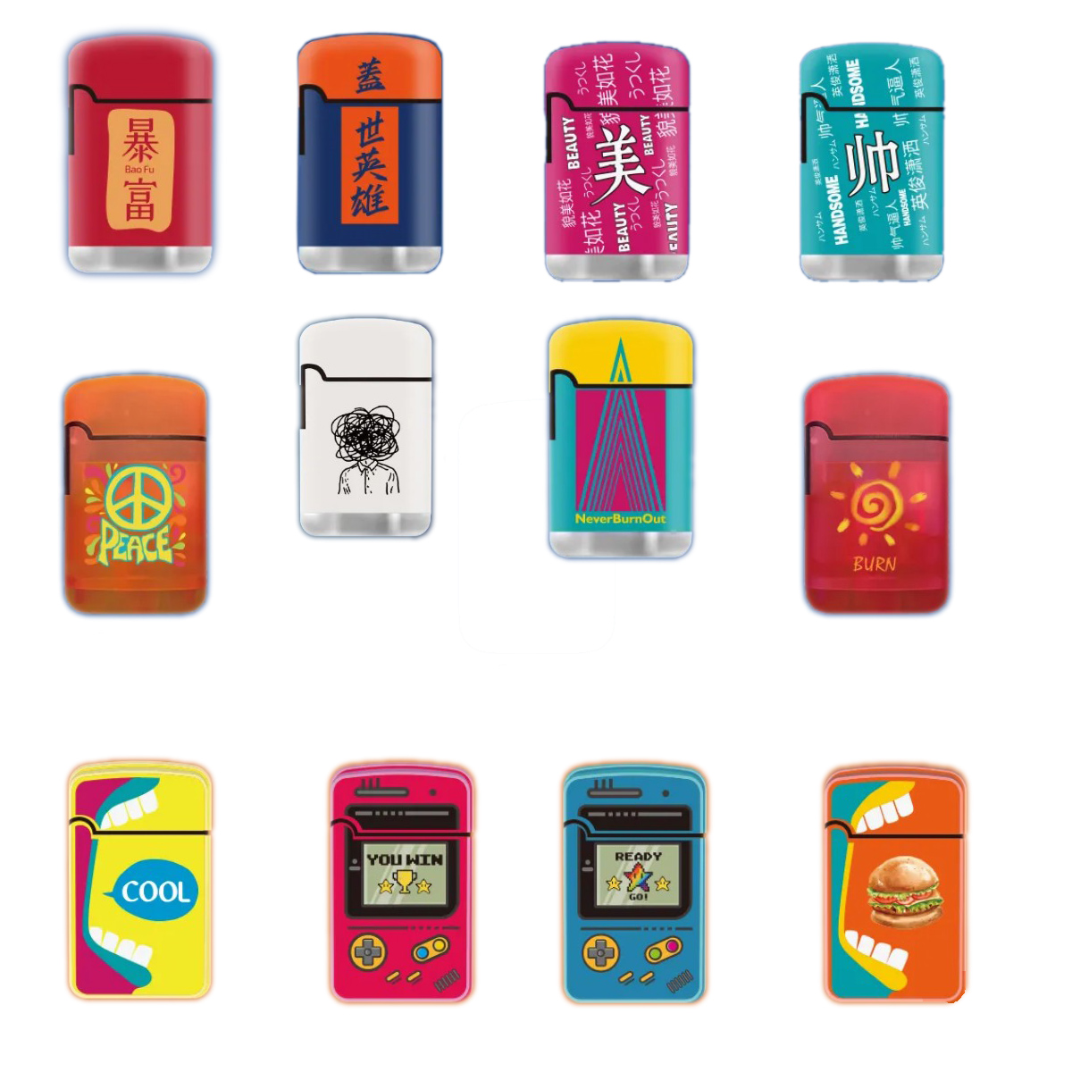 英伽尼龙火柴盒蓝焰直冲