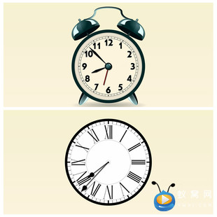 S3383 伴奏卡通儿童节演出LED节目大屏舞美背景视频素 大钟和小钟