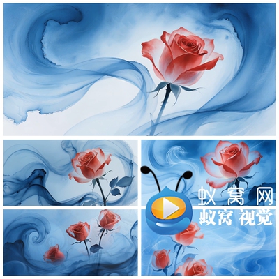 S6574《可爱的一朵玫瑰花》古典古风唯美舞蹈LED大屏背景视频素材