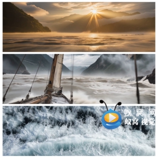 S6656《川江号子》船工号子 长江黄河 舞蹈舞美 演出背景视频素材