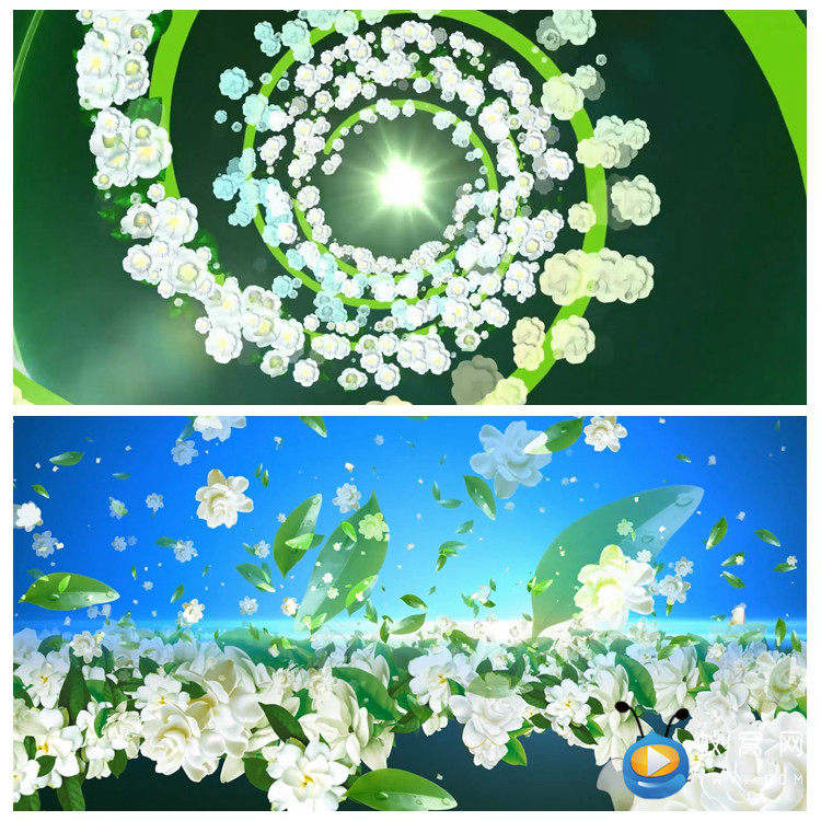 s3616黑鸭子组合 - 茉莉花  歌曲mv演出led大屏舞美背景视频素材