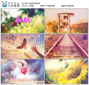 S3429 奉献 感恩晚会演出LED节目大屏舞美背景视频素材