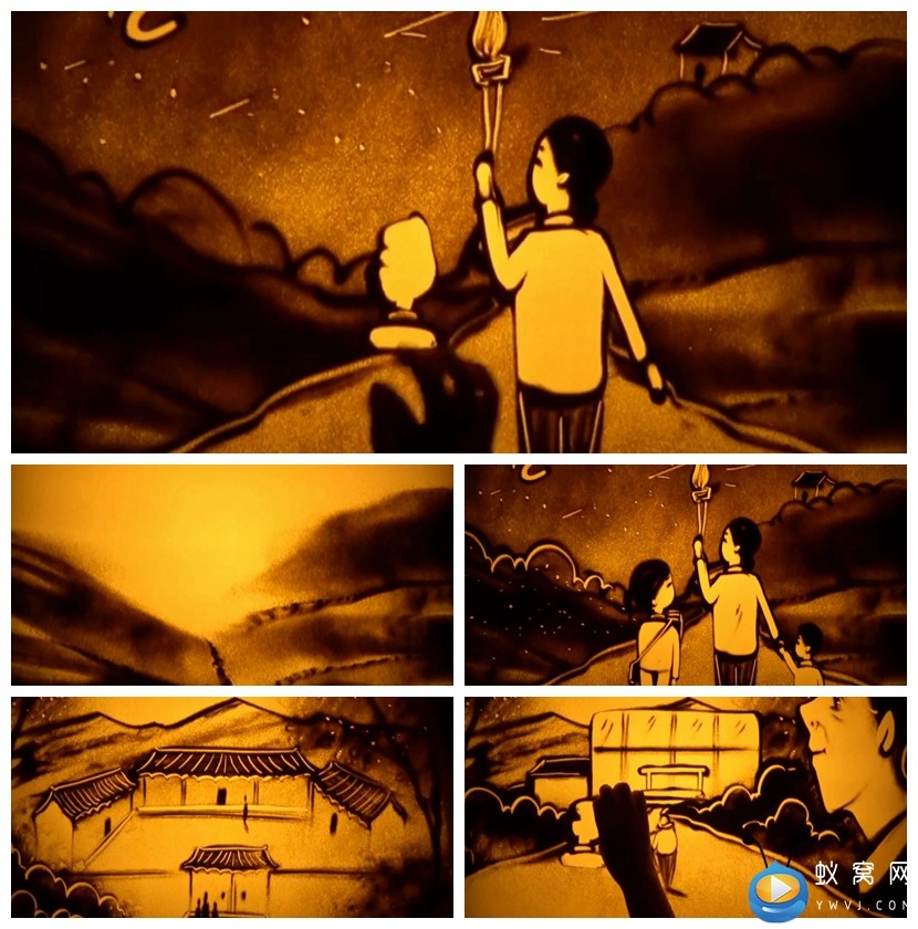 s1841 感恩的心,感谢有你 沙画 歌曲mv 配乐  背景视频素材制作