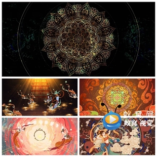 一梦敦煌 古风 舞蹈 古典 LED大屏背景视频素材 舞美 S5755