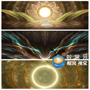 S6325《迦陵频伽》敦煌 古风古典舞蹈 舞美  LED大屏背景视频素材