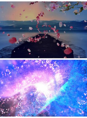 S3738 一路生花 花瓣 歌曲MV舞美 舞蹈舞台LED背景大屏视频素材