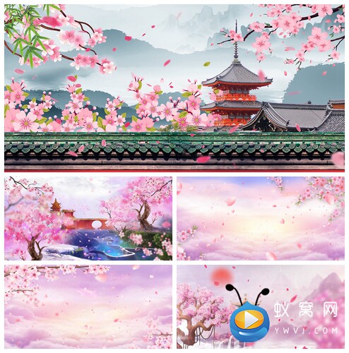 S5558《小戏扇》古典少儿舞蹈 节目晚会舞美 LED大屏背景视频素材