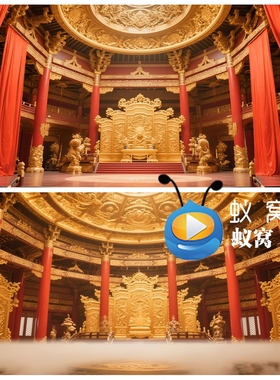 S6442《霓裳羽衣舞》 皇宫 宫殿古典古风舞蹈LED大屏背景视频素材