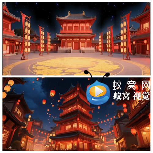 S6443《花想容 露华浓》梦回大唐 长安 舞蹈舞美大屏背景视频素材