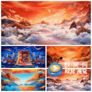 S7106《潮起舞英歌》歌舞喜庆热闹民族舞蹈晚会演出背景视频素材