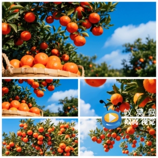 S6835《橘子熟了》丰收节 舞蹈 舞美节目演出背景视频素材