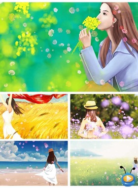 S1986 百花香 歌曲MV LED大屏舞台背景高清视频素材